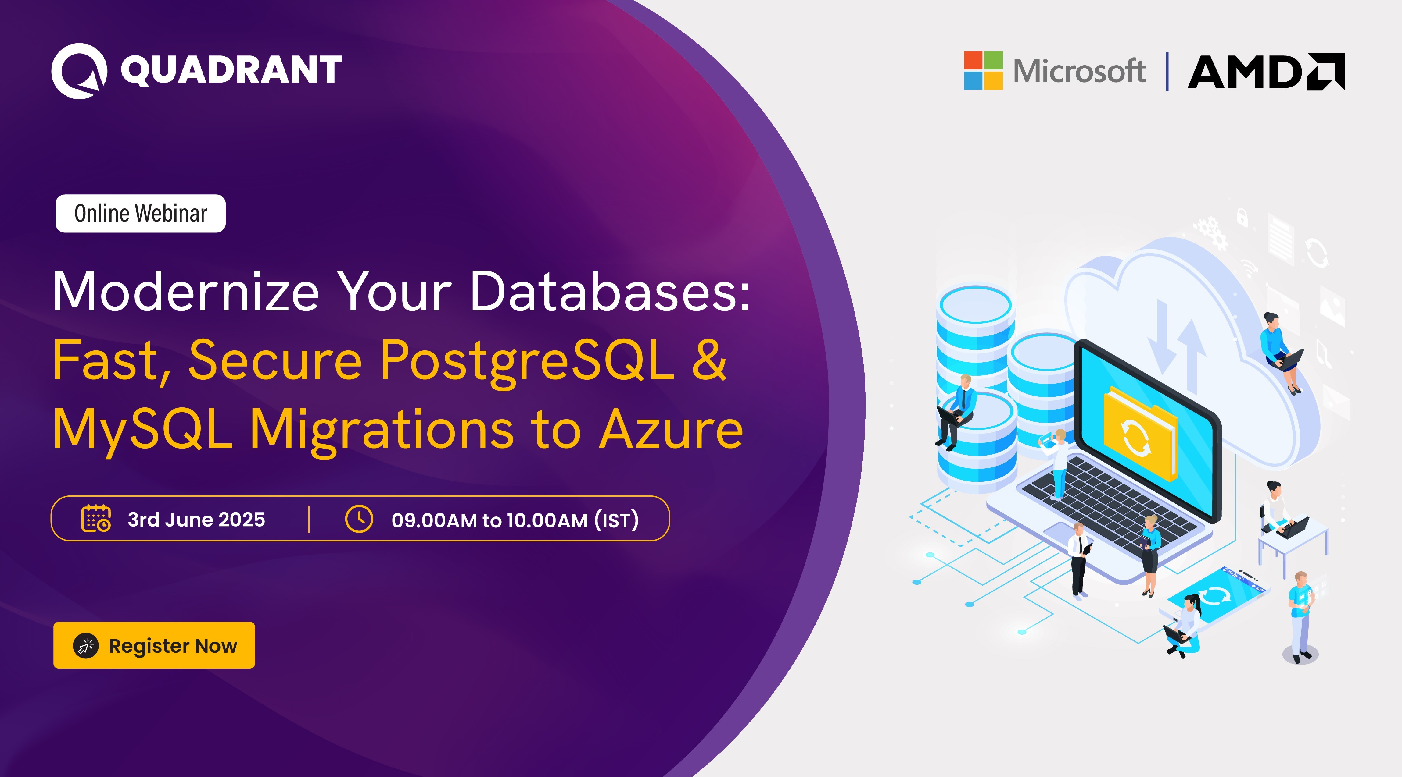 Modernizing Databases: Fast, Secure PostgreSQL & MySQL Migrations to Azure, Webinar Image