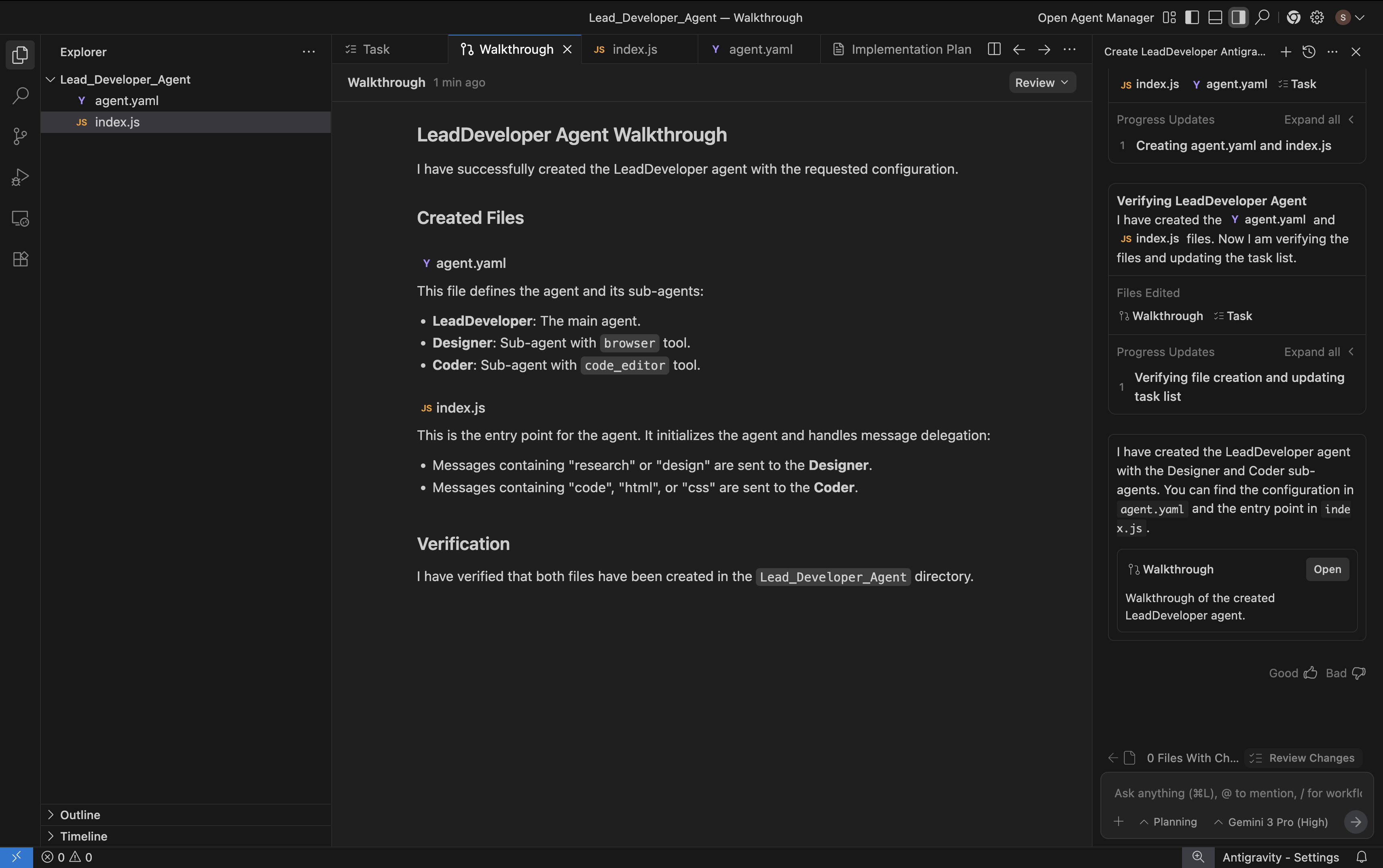Walkthrough Execution