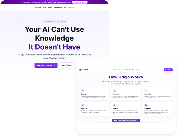 QDojo product screenshots