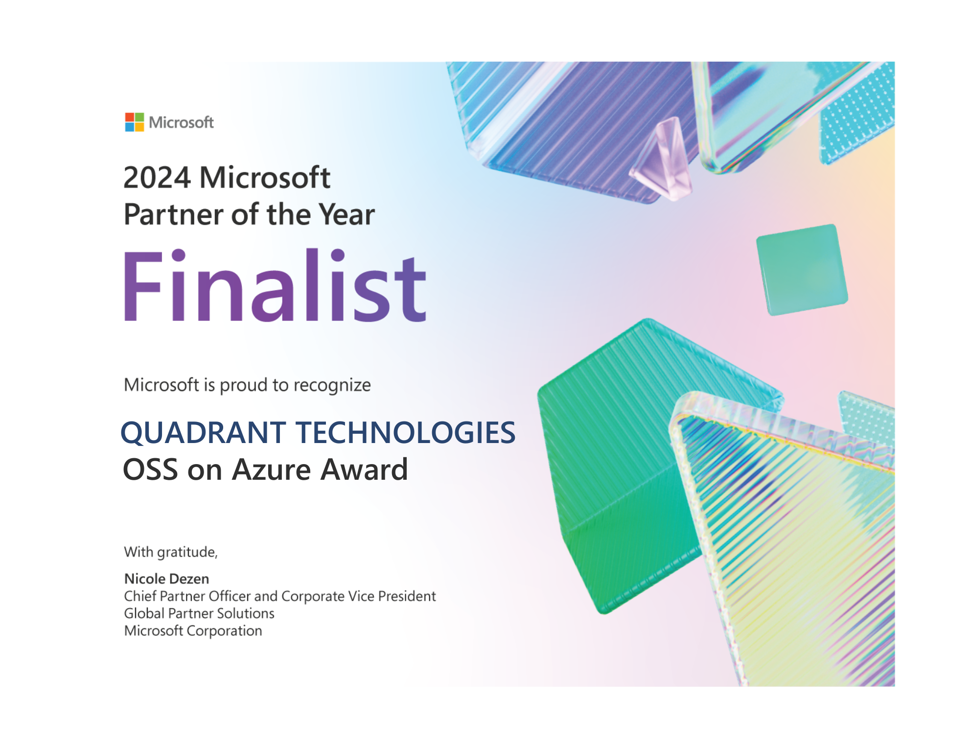 Microsoft Partner of the Year Finalist