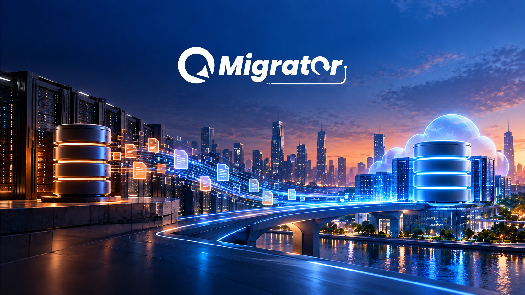 Futuristic Data Migration at Dusk QMigrator